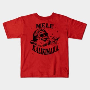 Mele Kalikimaka Hawaiian santa xmas hawaii chirtsmas Kids T-Shirt